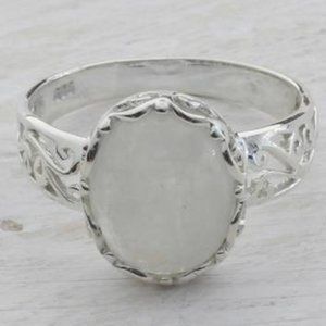 Moonstone Sterling Silver Handcrafted Ring